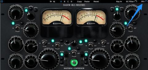 Shadow_Hills_Mastering_Compressor Mix Regler